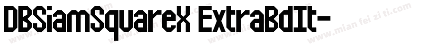 DBSiamSquareX ExtraBdIt字体转换